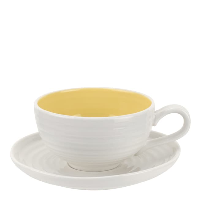 Sophie Conran Set of 4 Sunshine Tea Cups & Saucers