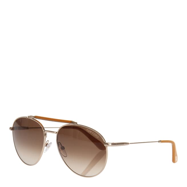 Tom Ford Men's Rose Gold Light Brown Colin Sunglasses 58mm