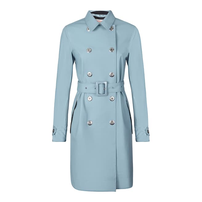 Hunter Women's Light Blue Refined Perforated Trench Coat