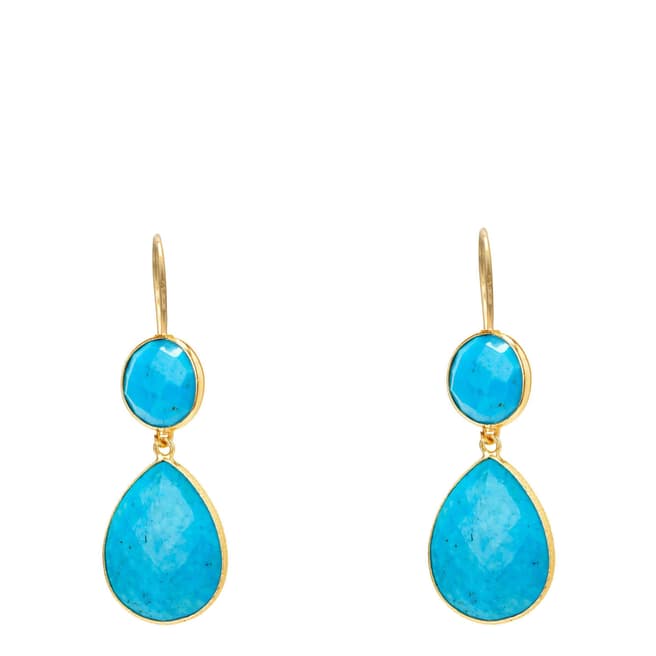 Liv Oliver Turquoise Drop Earrings