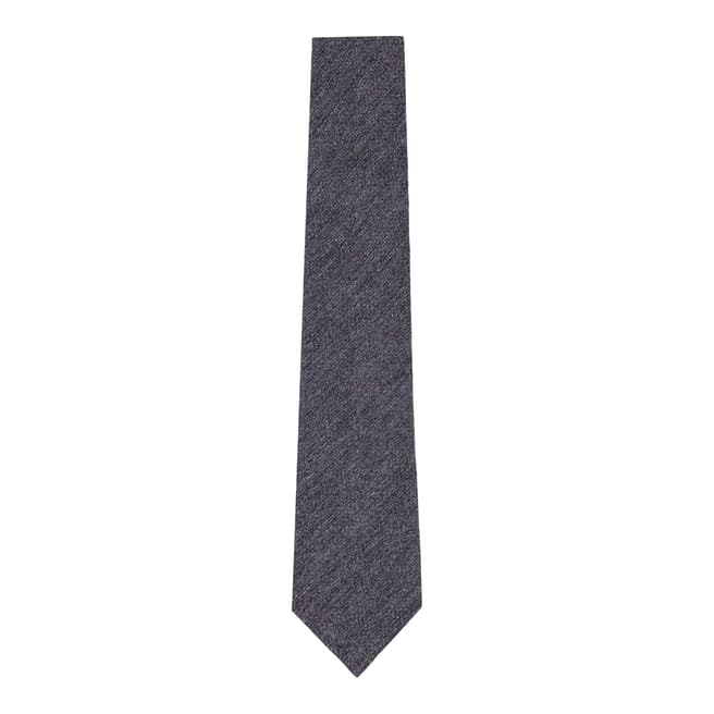 Hackett London Charcoal Silk Solid Tie