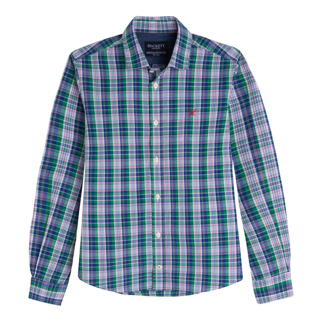 Hackett London Older Multi/Green Classic Checked Shirt