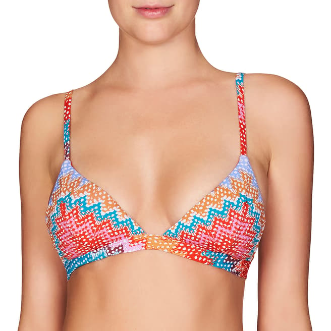 Heidi Klum Swim Chevron Antaria Fixed Triangle Bikini Top 