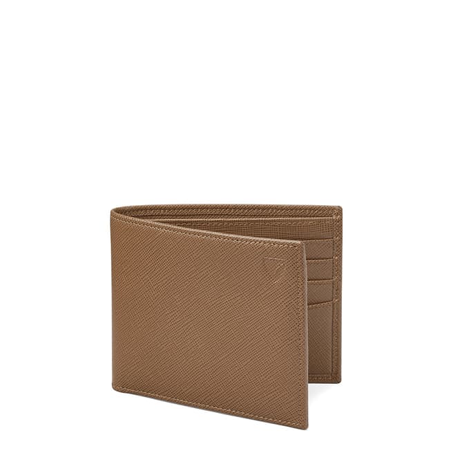 Aspinal of London Camel Carrera Leather Billfold Wallet