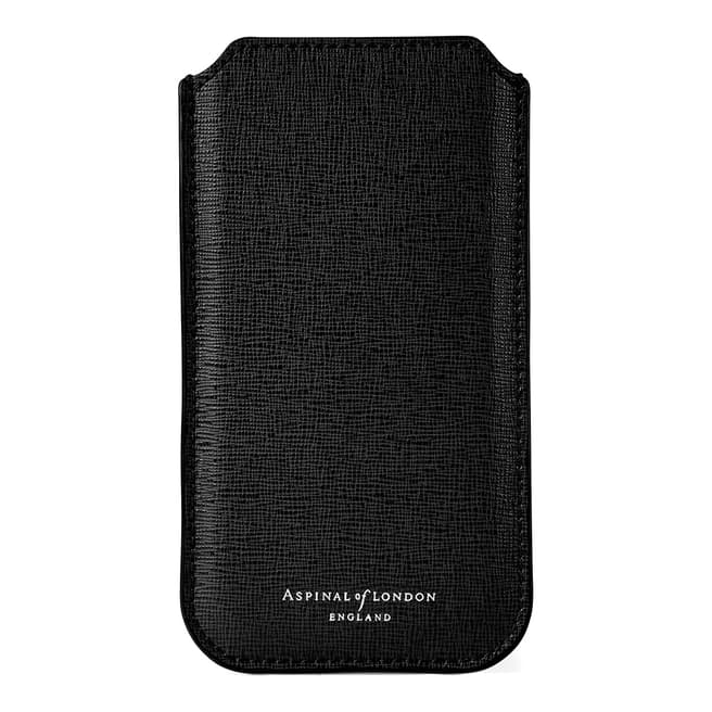 Aspinal of London Black Leather iPhone 6 plus Sleeve