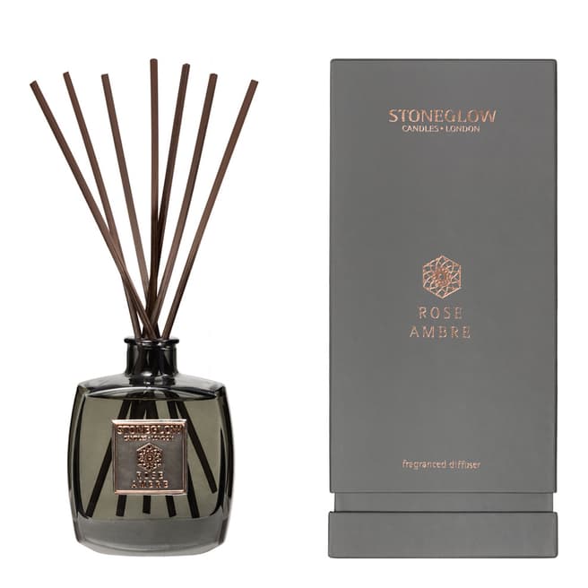 Stoneglow Candles Metallique Rose Ambre Reed Diffuser