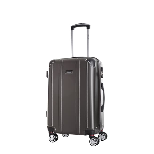 Travel One Silver Bazzano 8 Wheel Suitcase 46cm