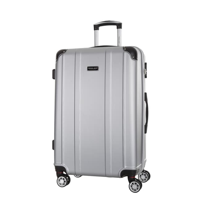 Travel One Silver Bazzano 8 Wheeled Suitcase 56cm