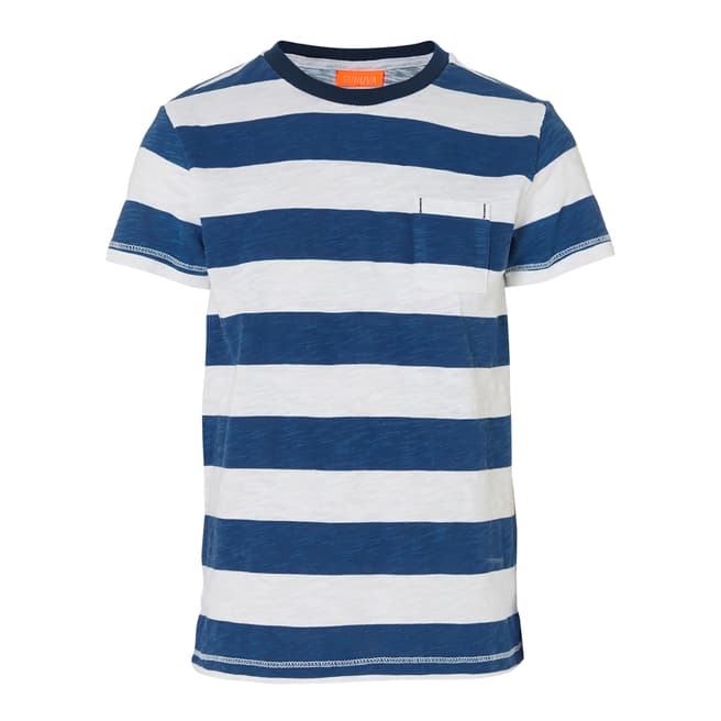 Sunuva Boys Navy Marl Stripe T-shirt