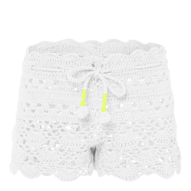 Sunuva Girls White Crochet Short