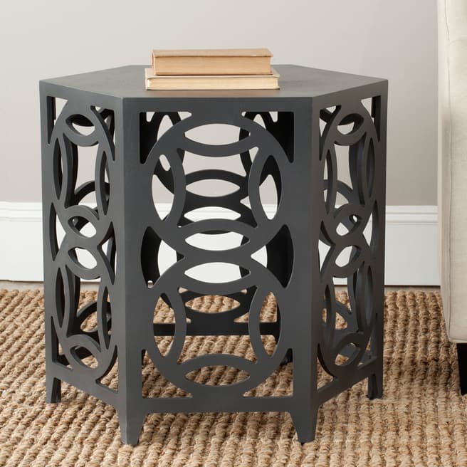 Safavieh Alix Side Table, Charcoal Grey