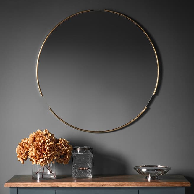 Gallery Living Fuller Round Mirror Gold 