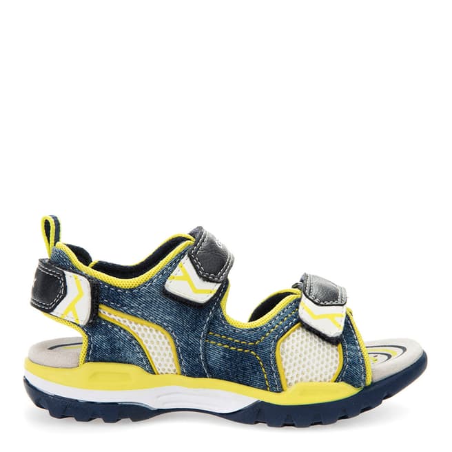 Geox Denim/Yellow J Borealis Sandals