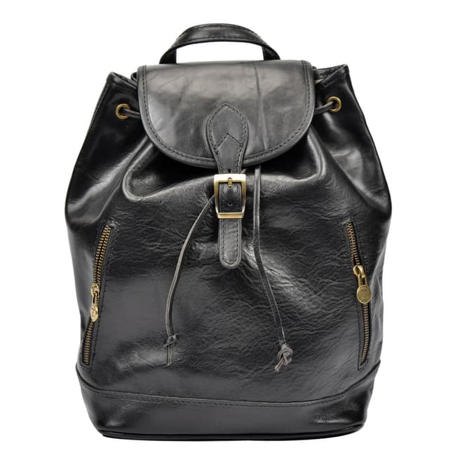 Sofia Cardoni Black Leather Backpack