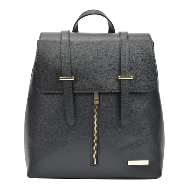 Sofia Cardoni Black Leather Backpack