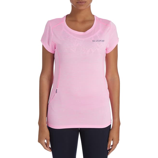 Elle Sport Pink Marl Mesh T-Shirt