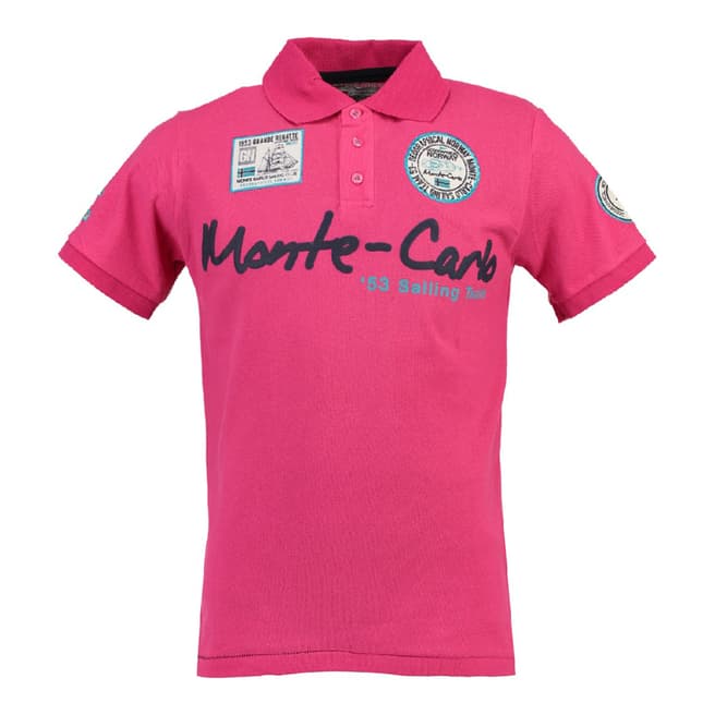 Geographical Norway Men's Pink Komen Short Sleeve Polo