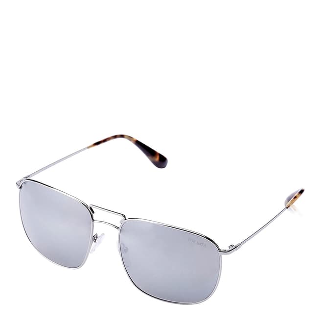 Prada Men's Silver Prada Sunglasses 60mm