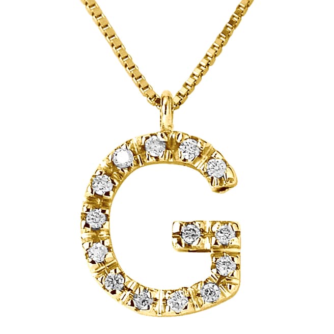 Pretty Solos Gold/Diamond 'G' Letter Neckalce