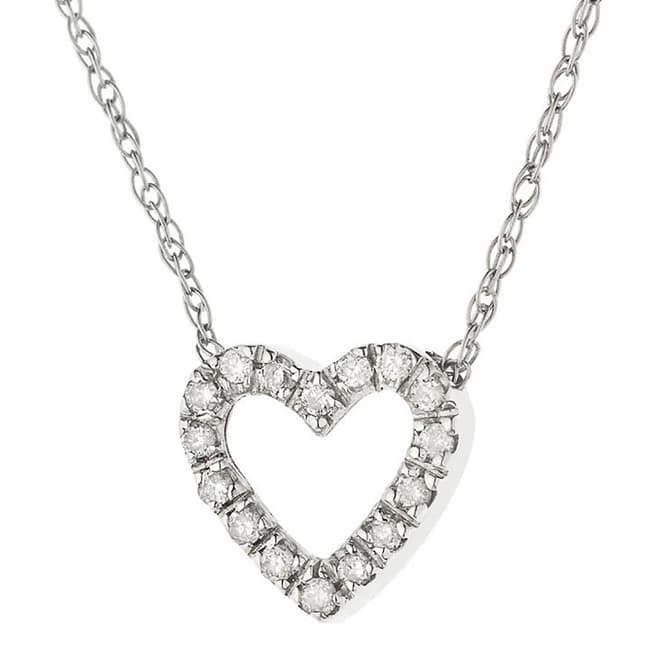 Only You Silver/Diamond Love Heart Necklace
