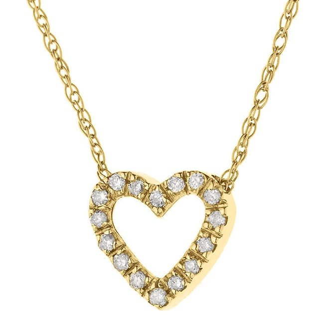 Only You Gold/Diamond Love Heart Necklace