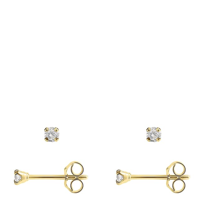 Only You Gold Diamond Stud Earrings 0.10 Cts