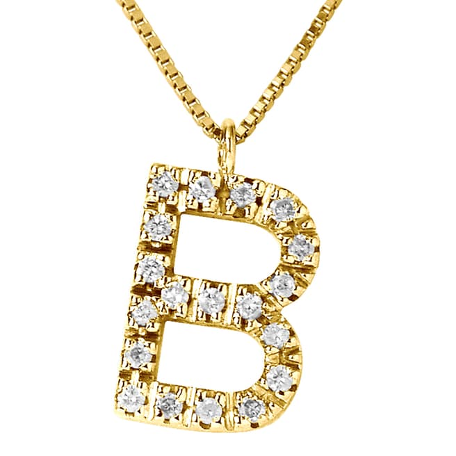 Only You Gold/Diamond 'B' Letter Necklace