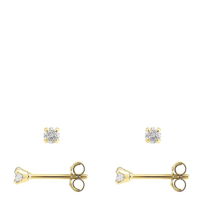 Only You Gold/Diamond Stud Earrings