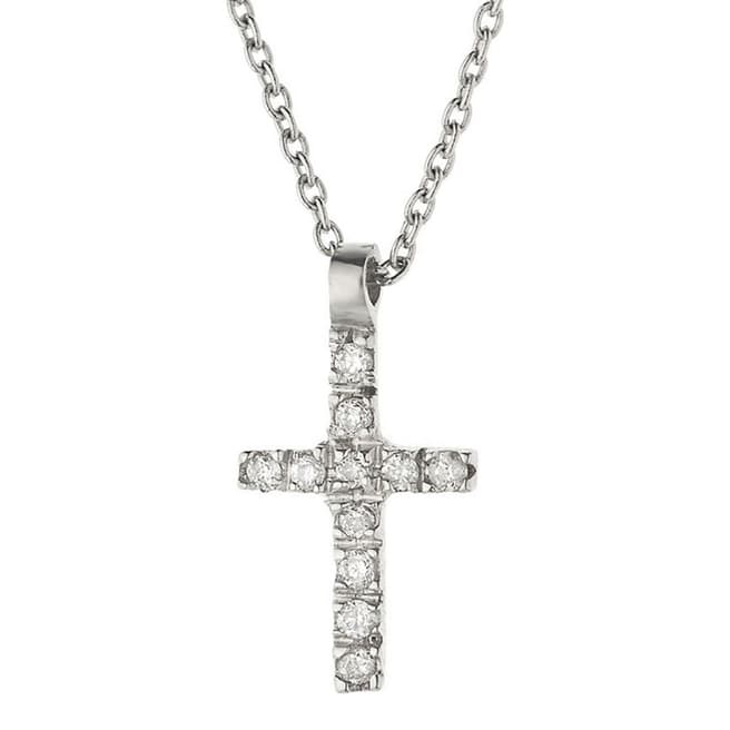 Only You Silver/Diamond Cross Necklace