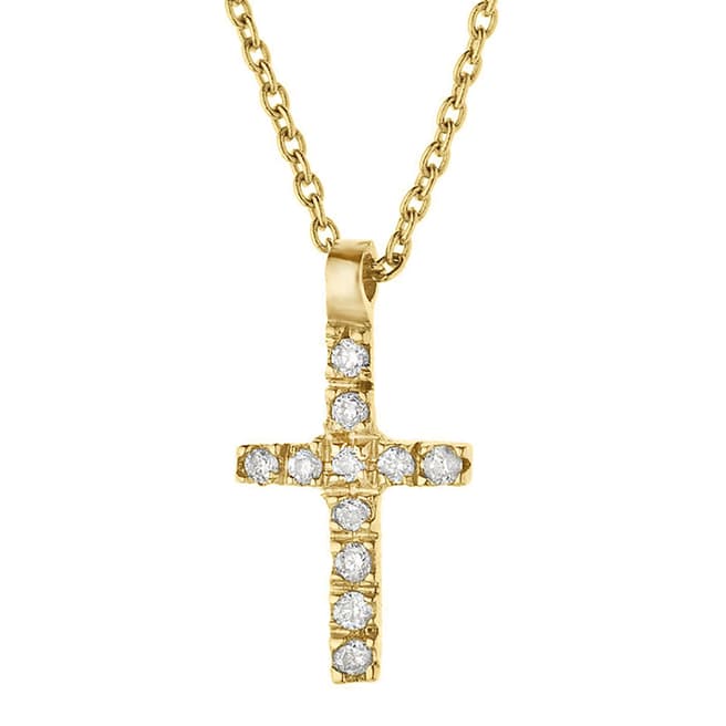 Only You Gold/Diamond Cross Necklace