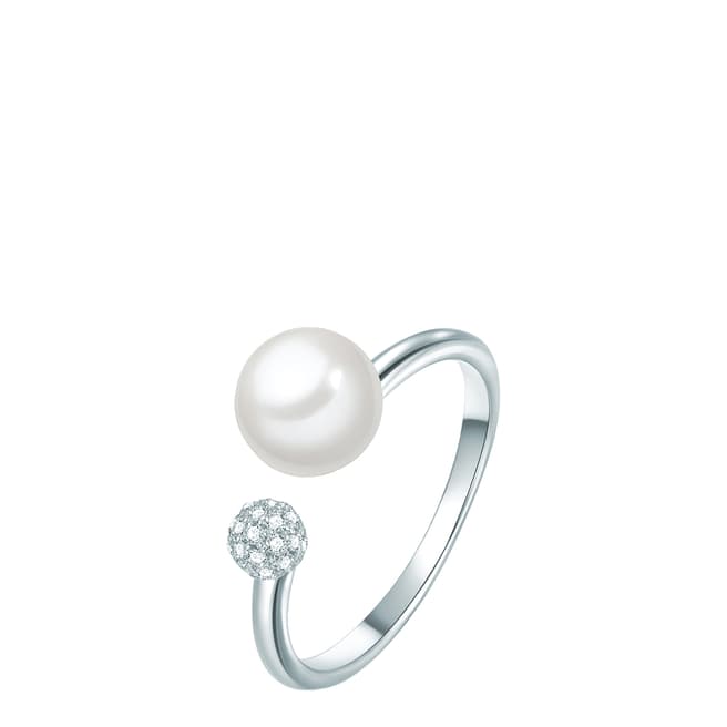 The Pacific Pearl Company Silver/White Pearl Ring