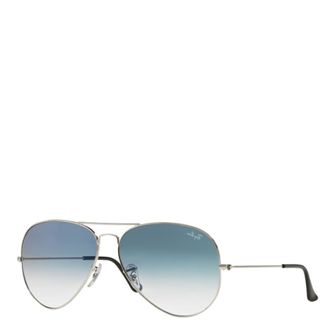 Ray-Ban Men's Silver Aviator Gradient Sunglasses 58mm