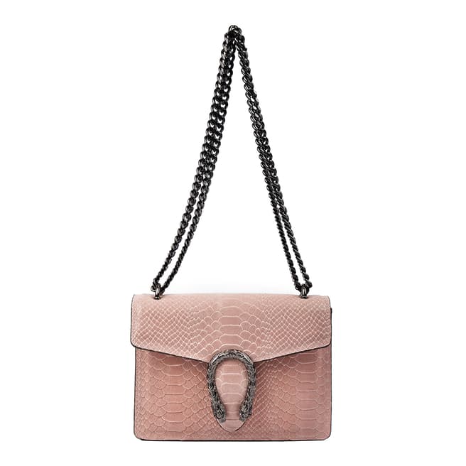 Isabella Rhea Light Pink Leather Shoulder Bag