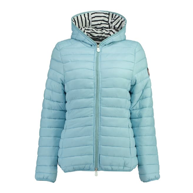 Geographical Norway Women's Sky Blue Dinette Hood Jacket