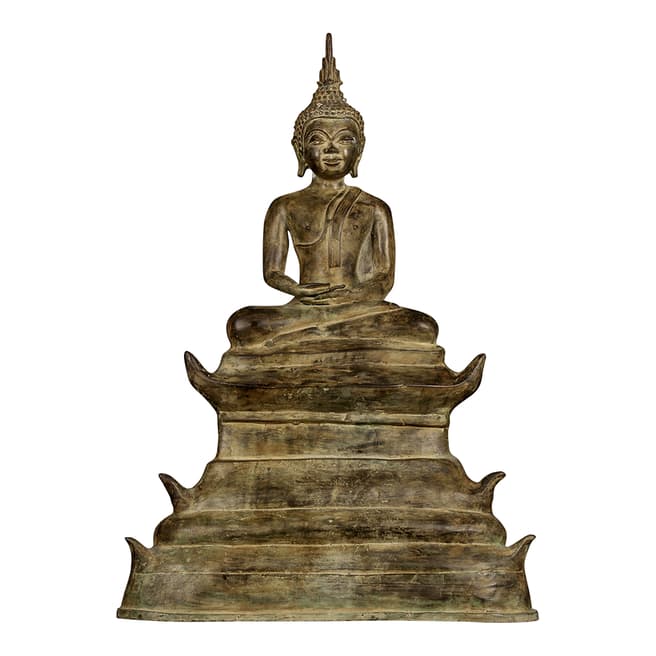 Eastern Treasures Antique 19th Century Southeast Asia Laos Meditation Buddha Statue