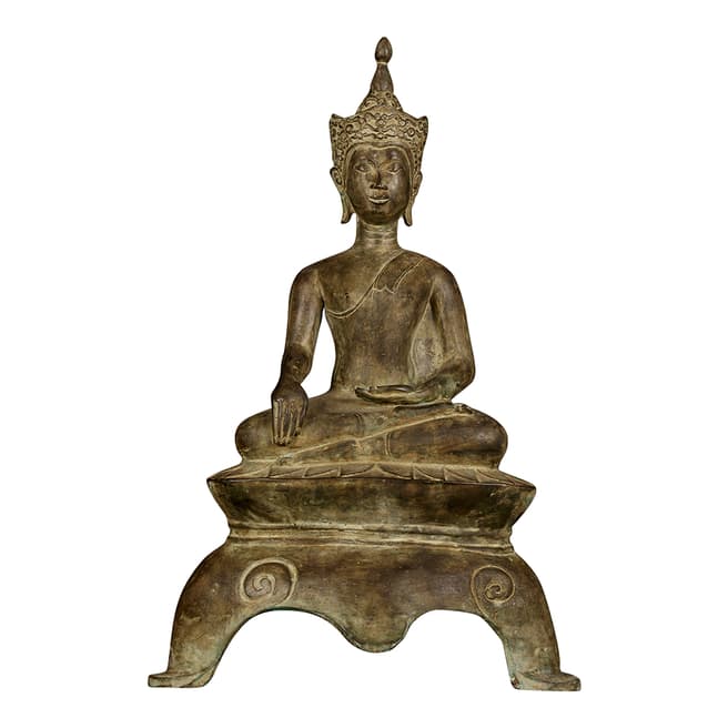 Eastern Treasures 19th Century Antique Thai Chiang Mai Enlightenment Buddha Statue