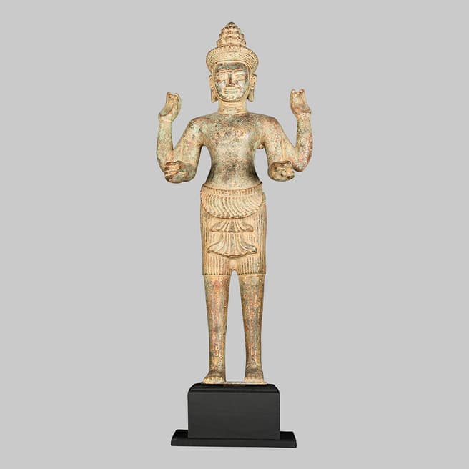 Eastern Treasures 19th Century Antique Bronze Vishnu Protector & Preserver