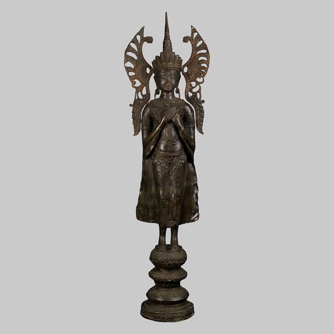 Eastern Treasures Antique Burmese Style Shan Jambhupati Royal Buddha Statue