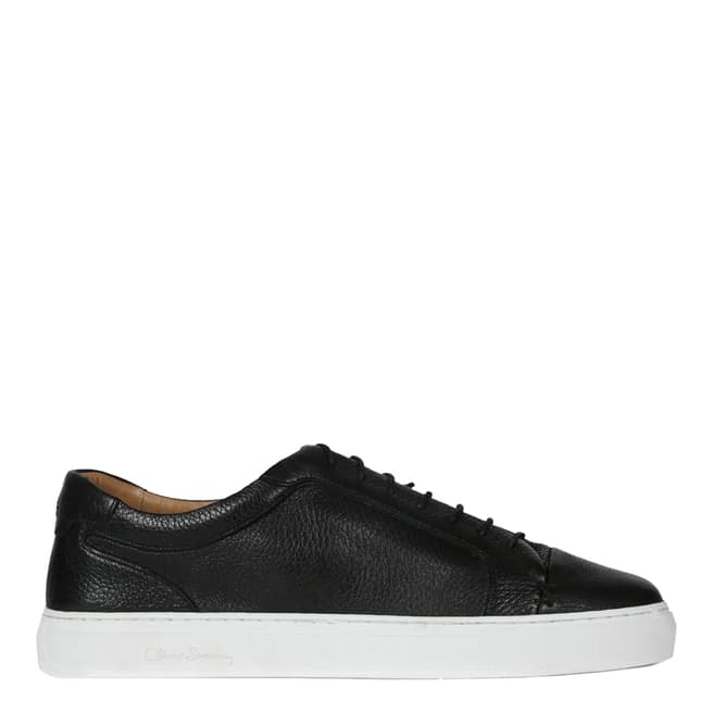 Oliver Sweeney Black Leather Borutta Low Top Trainers