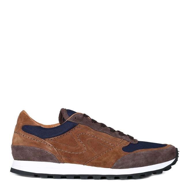 Oliver Sweeney Brown Suede/Mesh Vilamoura Running Trainers