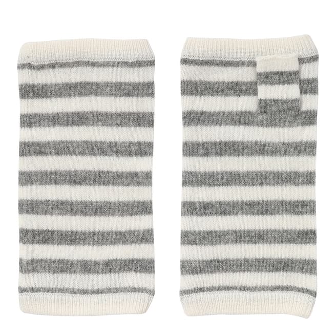  Grey/White Stripy Wrist Warmer