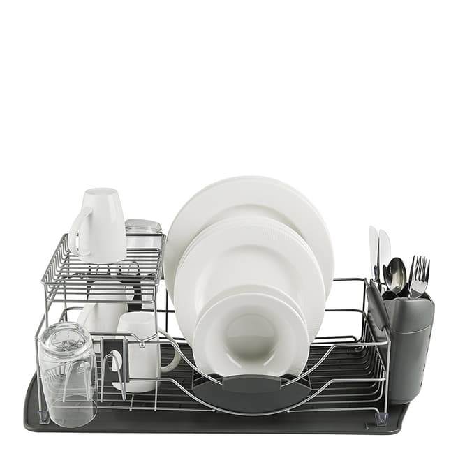 Tower Grey Compact 2 Tier Dishrack