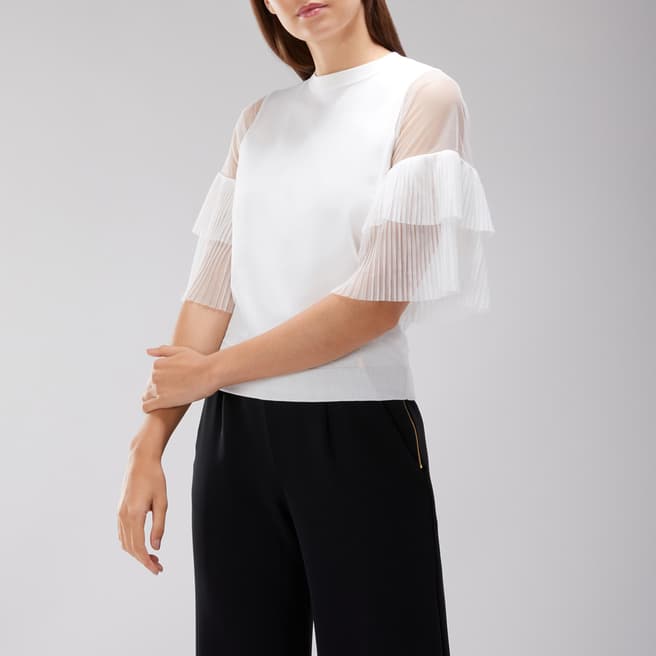 Coast White Kelly Tulle Knit Top