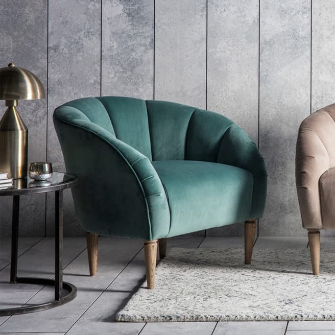 Gallery Living Tulip Chair, Mint Velvet