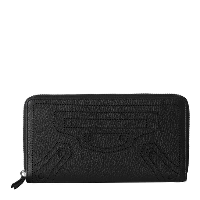 Balenciaga Black Blackout Leather Wallet