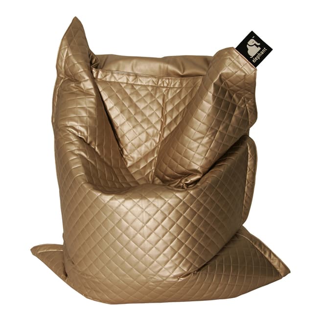 Elephant Gold Quilted Jumbo Beanbag