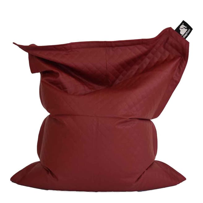 Elephant Quilted Junior Beanbag, Vibrant Red