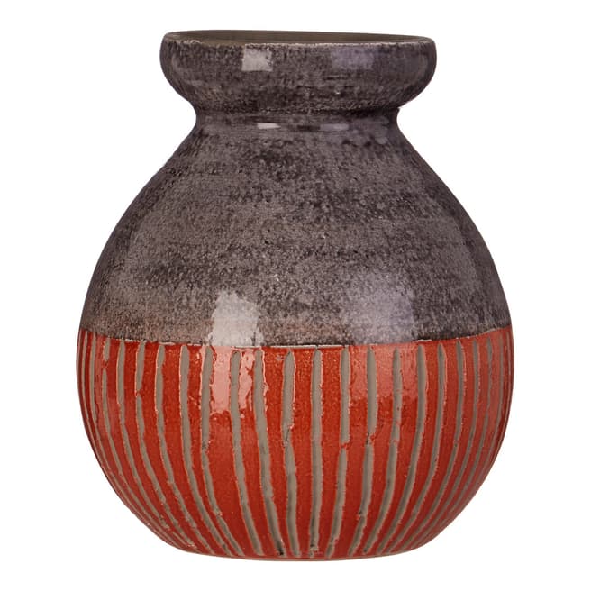 Premier Housewares Grey/Orange Complements Nova Vase