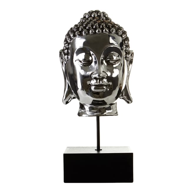 Fifty Five South Silver Buddha Head on Stand