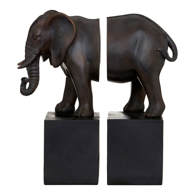 Premier Housewares Bronze Boho Elephant Bookends